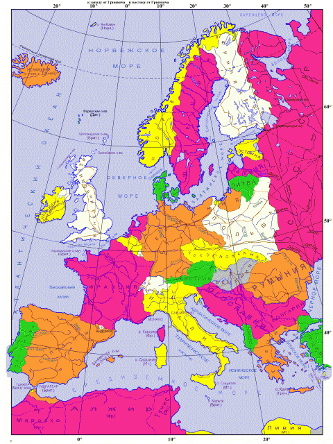 Карта Европы (без городов)_01.01.1936
